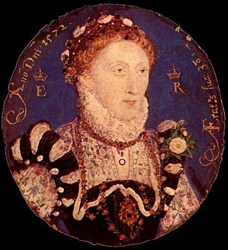 Nicholas Hilliard Miniature of Elizabeth I oil painting picture